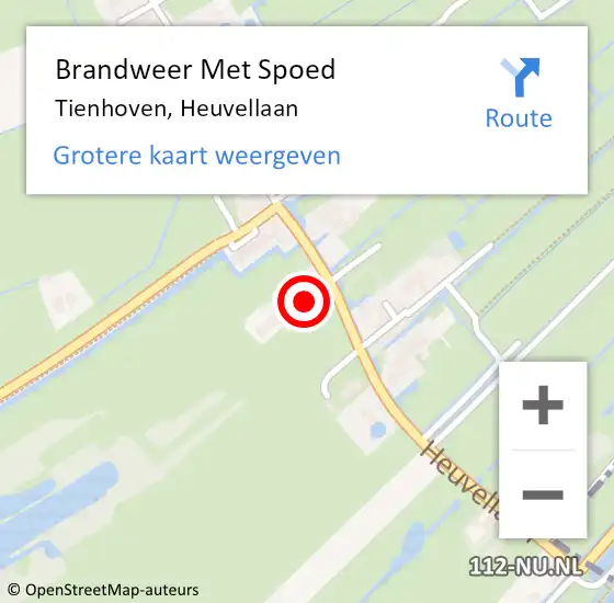 Locatie op kaart van de 112 melding: Brandweer Met Spoed Naar Tienhoven, Heuvellaan op 10 november 2024 03:46