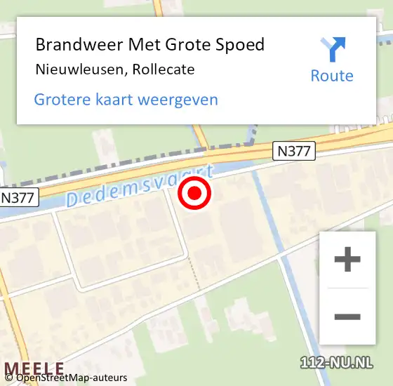 Locatie op kaart van de 112 melding: Brandweer Met Grote Spoed Naar Nieuwleusen, Rollecate op 10 november 2024 09:28