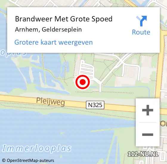 Locatie op kaart van de 112 melding: Brandweer Met Grote Spoed Naar Arnhem, Gelderseplein op 10 november 2024 16:16