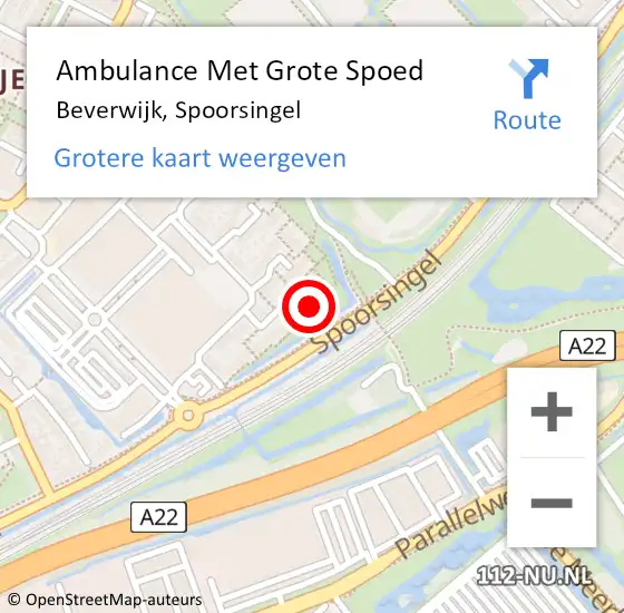 Locatie op kaart van de 112 melding: Ambulance Met Grote Spoed Naar Beverwijk, Spoorsingel op 10 november 2024 16:21