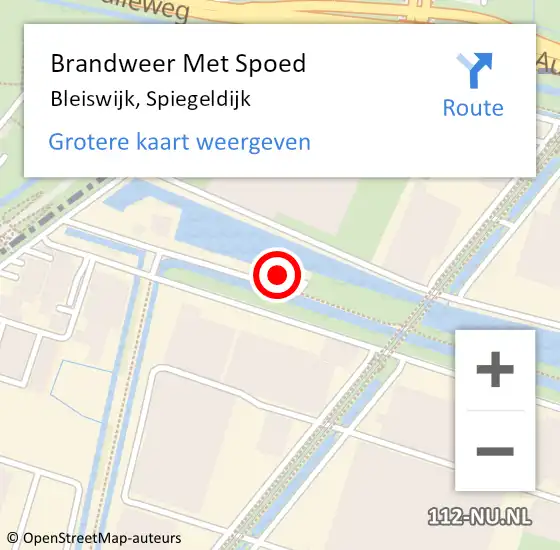 Locatie op kaart van de 112 melding: Brandweer Met Spoed Naar Bleiswijk, Spiegeldijk op 10 november 2024 17:04