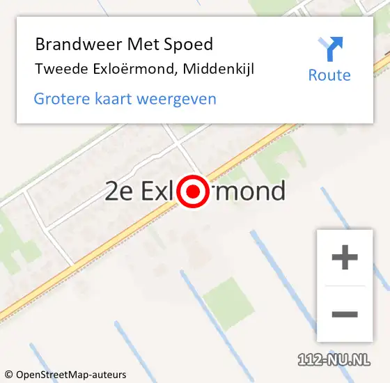 Locatie op kaart van de 112 melding: Brandweer Met Spoed Naar Tweede Exloërmond, Middenkijl op 11 november 2024 02:11