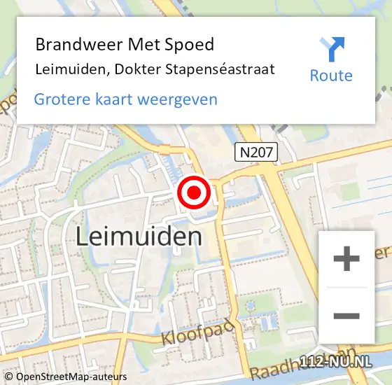 Locatie op kaart van de 112 melding: Brandweer Met Spoed Naar Leimuiden, Dokter Stapenséastraat op 11 november 2024 05:13