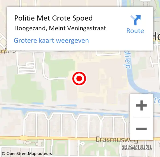 Locatie op kaart van de 112 melding: Politie Met Grote Spoed Naar Hoogezand, Meint Veningastraat op 11 november 2024 06:47