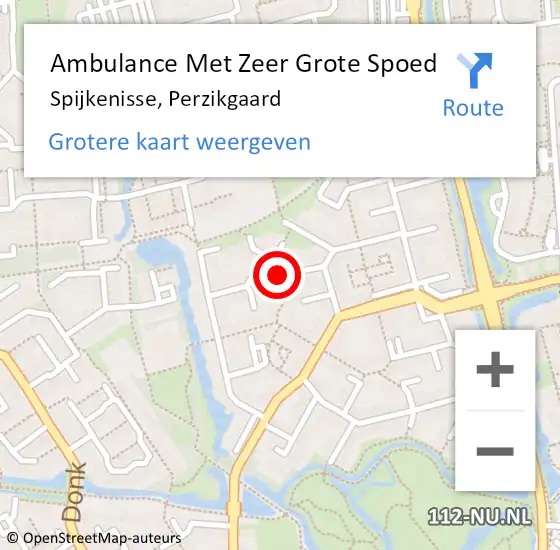 Locatie op kaart van de 112 melding: Ambulance Met Zeer Grote Spoed Naar Spijkenisse, Perzikgaard op 11 november 2024 07:13