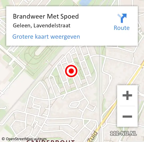 Locatie op kaart van de 112 melding: Brandweer Met Spoed Naar Geleen, Lavendelstraat op 11 november 2024 09:59