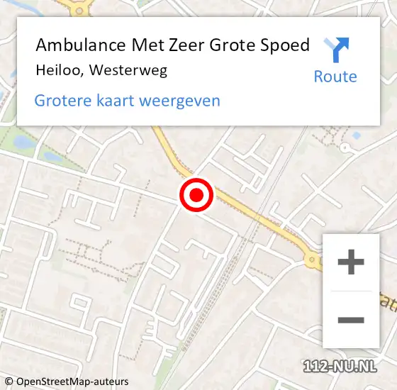 Locatie op kaart van de 112 melding: Ambulance Met Zeer Grote Spoed Naar Heiloo, Westerweg op 11 november 2024 13:35