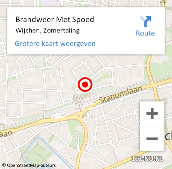 Locatie op kaart van de 112 melding: Brandweer Met Spoed Naar Wijchen, Zomertaling op 12 november 2024 04:25