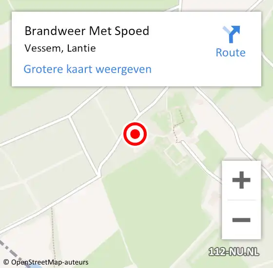 Locatie op kaart van de 112 melding: Brandweer Met Spoed Naar Vessem, Lantie op 12 november 2024 05:50