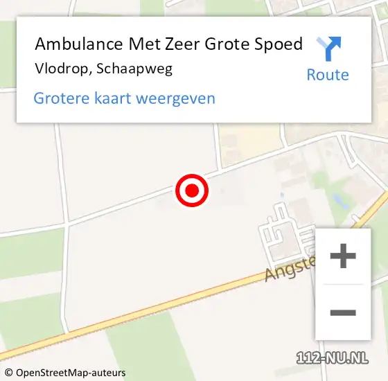 Locatie op kaart van de 112 melding: Ambulance Met Zeer Grote Spoed Naar Vlodrop, Schaapweg op 12 november 2024 11:01