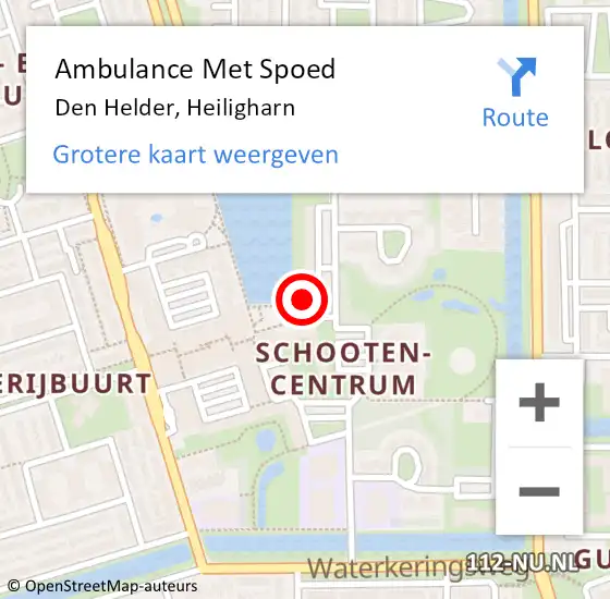 Locatie op kaart van de 112 melding: Ambulance Met Spoed Naar Den Helder, Heiligharn op 12 november 2024 11:55