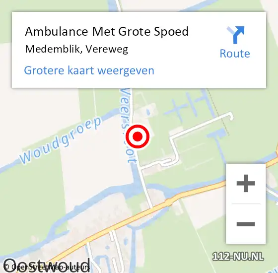 Locatie op kaart van de 112 melding: Ambulance Met Grote Spoed Naar Medemblik, Vereweg op 12 november 2024 12:10