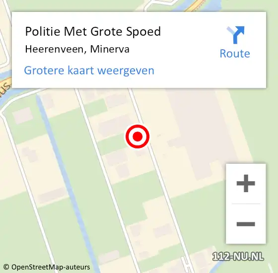 Locatie op kaart van de 112 melding: Politie Met Grote Spoed Naar Heerenveen, Minerva op 12 november 2024 12:31