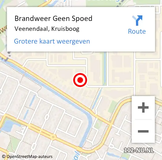 Locatie op kaart van de 112 melding: Brandweer Geen Spoed Naar Veenendaal, Kruisboog op 12 november 2024 13:44