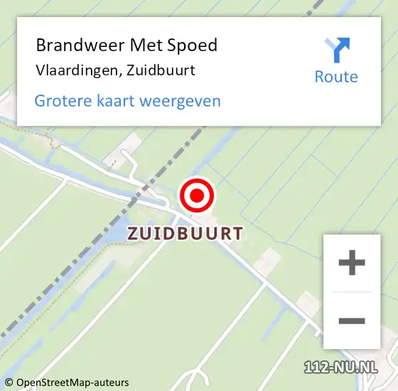 Locatie op kaart van de 112 melding: Brandweer Met Spoed Naar Vlaardingen, Zuidbuurt op 12 november 2024 15:13