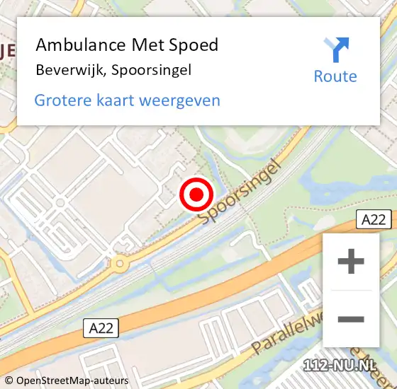 Locatie op kaart van de 112 melding: Ambulance Met Spoed Naar Beverwijk, Spoorsingel op 12 november 2024 16:52