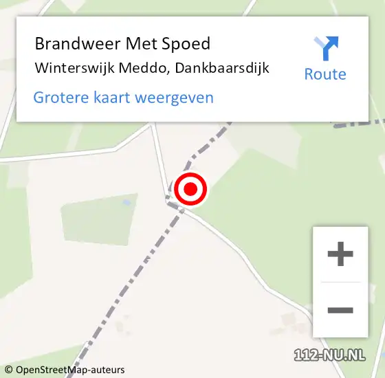 Locatie op kaart van de 112 melding: Brandweer Met Spoed Naar Winterswijk Meddo, Dankbaarsdijk op 12 november 2024 17:21