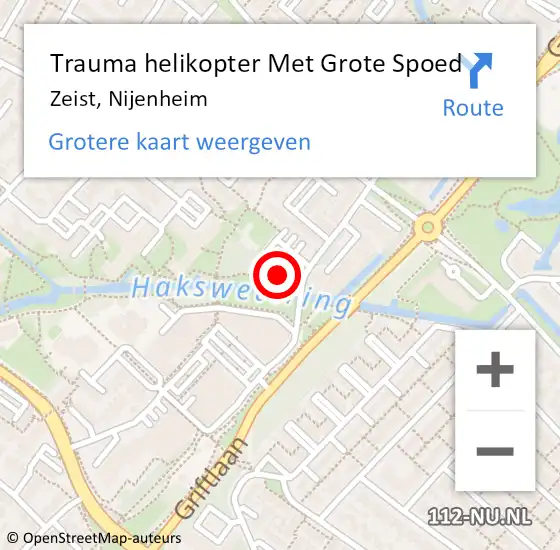 Locatie op kaart van de 112 melding: Trauma helikopter Met Grote Spoed Naar Zeist, Nijenheim op 12 november 2024 19:04