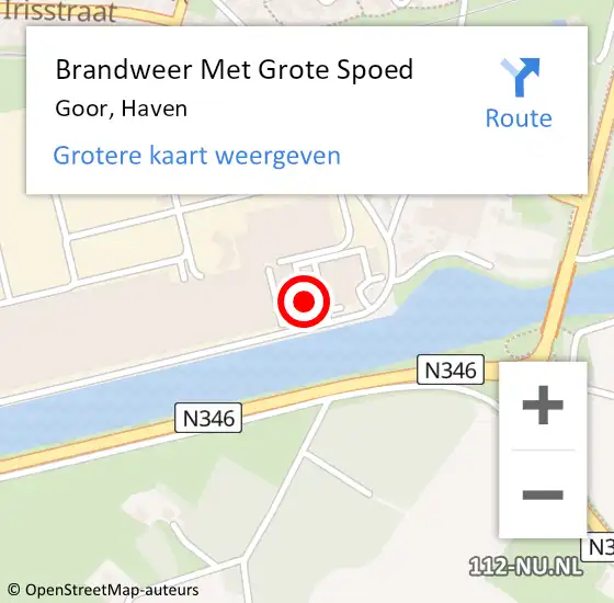 Locatie op kaart van de 112 melding: Brandweer Met Grote Spoed Naar Goor, Haven op 12 november 2024 22:27