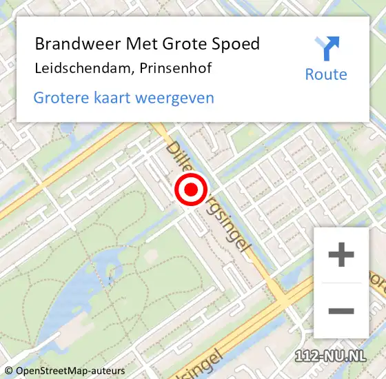 Locatie op kaart van de 112 melding: Brandweer Met Grote Spoed Naar Leidschendam, Prinsenhof op 12 november 2024 23:07