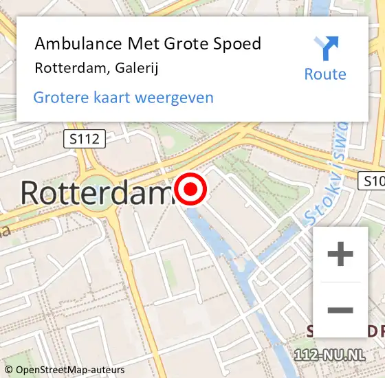 Locatie op kaart van de 112 melding: Ambulance Met Grote Spoed Naar Rotterdam, Galerij op 13 november 2024 07:31