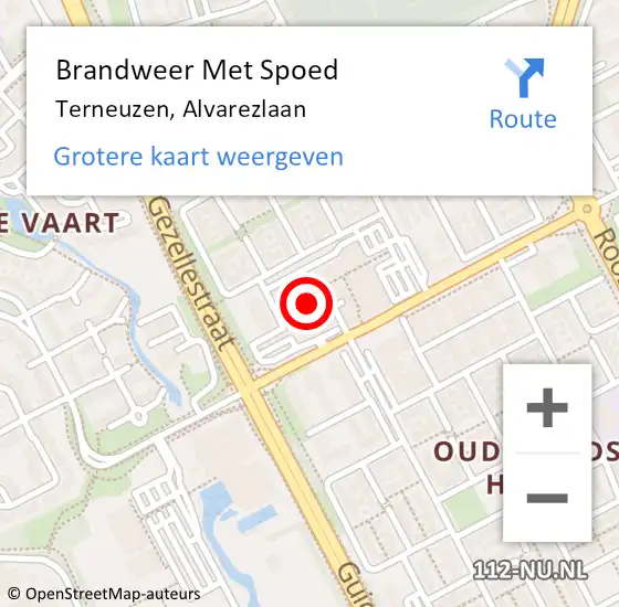 Locatie op kaart van de 112 melding: Brandweer Met Spoed Naar Terneuzen, Alvarezlaan op 13 november 2024 08:20