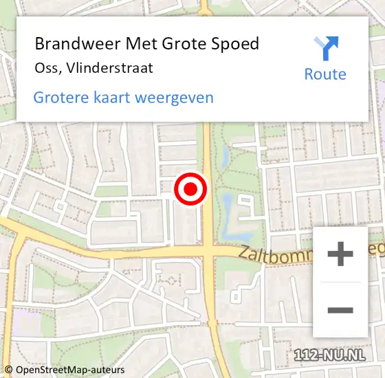 Locatie op kaart van de 112 melding: Brandweer Met Grote Spoed Naar Oss, Vlinderstraat op 13 november 2024 08:25