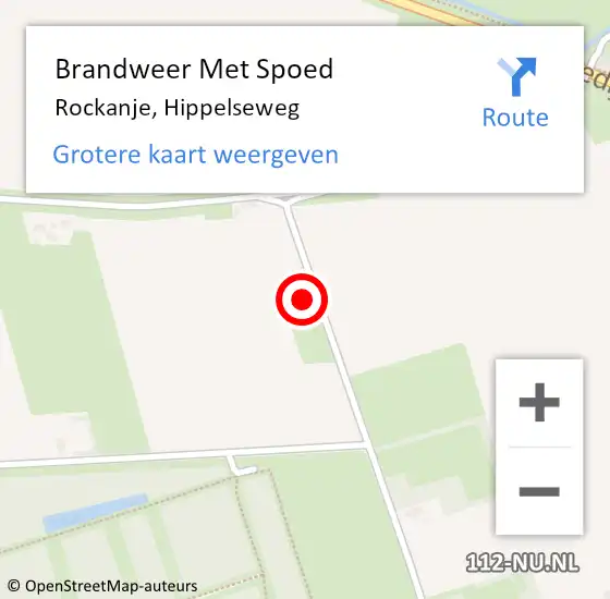 Locatie op kaart van de 112 melding: Brandweer Met Spoed Naar Rockanje, Hippelseweg op 13 november 2024 08:41