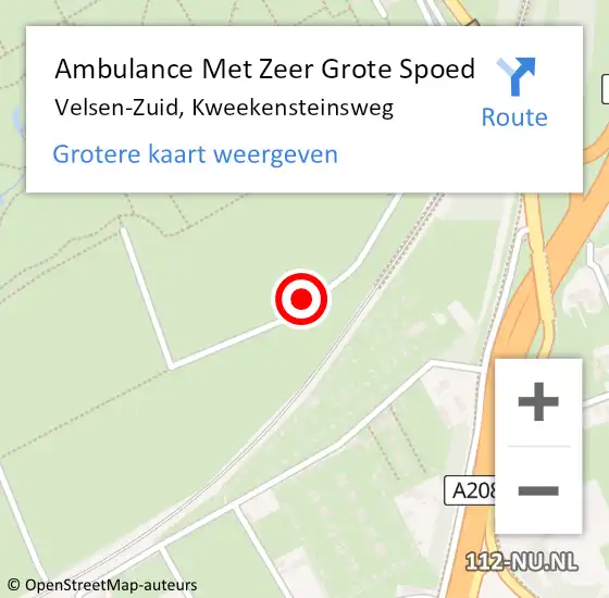 Locatie op kaart van de 112 melding: Ambulance Met Zeer Grote Spoed Naar Velsen-Zuid, Kweekensteinsweg op 13 november 2024 09:23