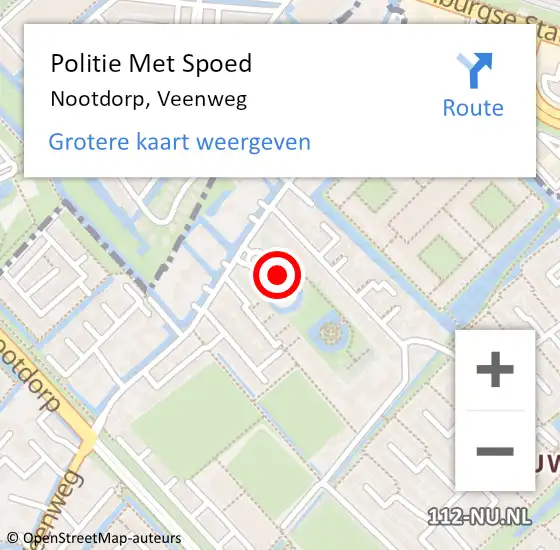 Locatie op kaart van de 112 melding: Politie Met Spoed Naar Nootdorp, Veenweg op 13 november 2024 12:22