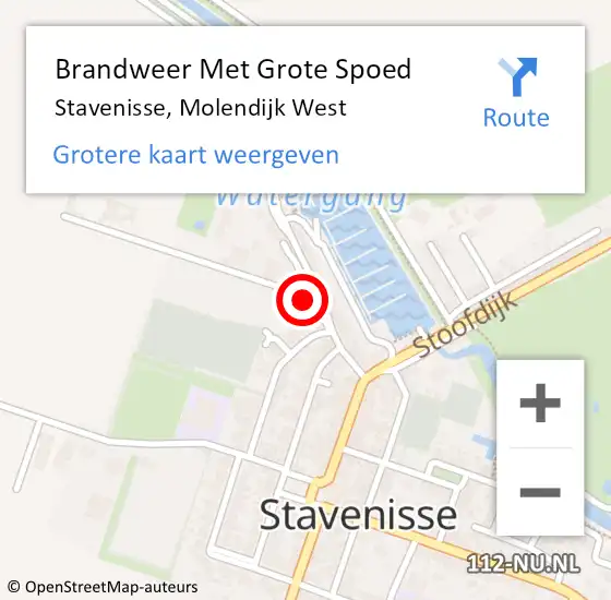 Locatie op kaart van de 112 melding: Brandweer Met Grote Spoed Naar Stavenisse, Molendijk West op 13 november 2024 13:15