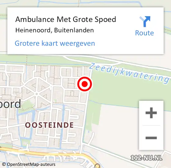 Locatie op kaart van de 112 melding: Ambulance Met Grote Spoed Naar Heinenoord, Buitenlanden op 13 november 2024 14:07