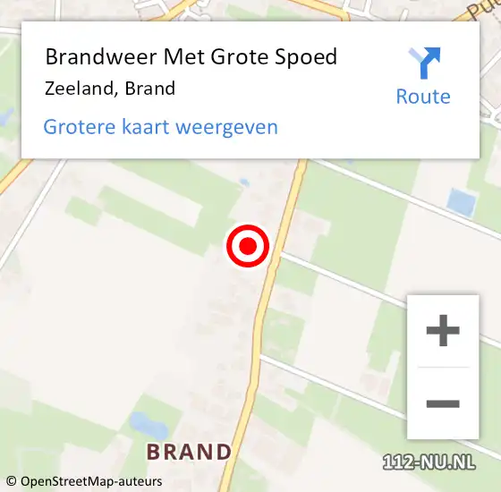 Locatie op kaart van de 112 melding: Brandweer Met Grote Spoed Naar Zeeland, Brand op 13 november 2024 18:18