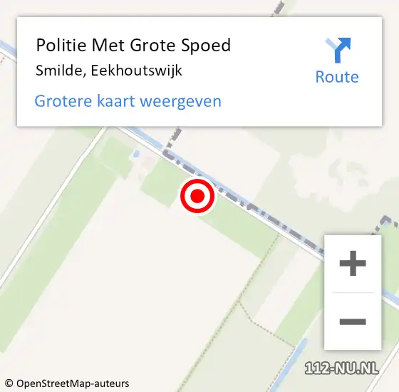 Locatie op kaart van de 112 melding: Politie Met Grote Spoed Naar Smilde, Eekhoutswijk op 13 november 2024 18:26