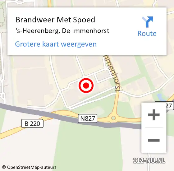 Locatie op kaart van de 112 melding: Brandweer Met Spoed Naar 's-Heerenberg, De Immenhorst op 13 november 2024 20:08