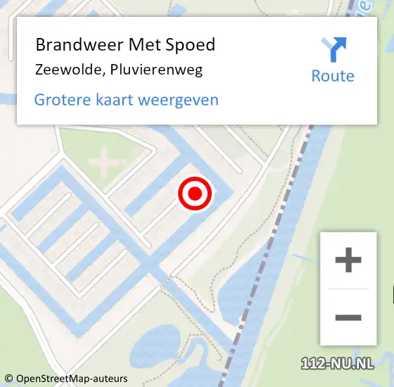 Locatie op kaart van de 112 melding: Brandweer Met Spoed Naar Zeewolde, Pluvierenweg op 13 november 2024 20:11