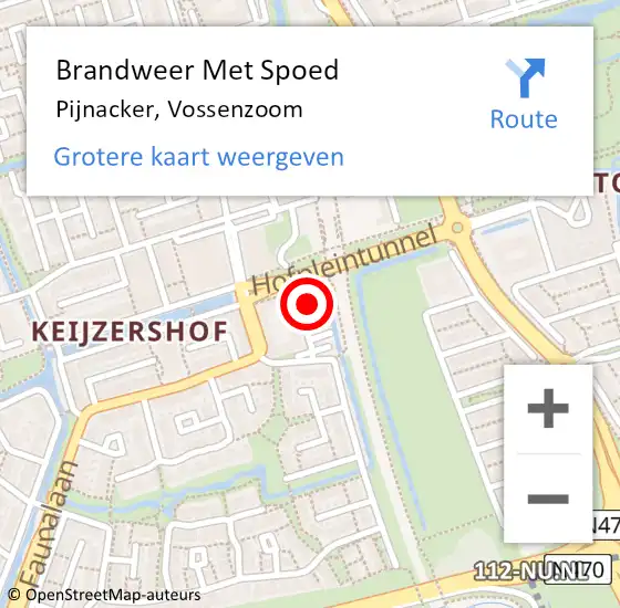 Locatie op kaart van de 112 melding: Brandweer Met Spoed Naar Pijnacker, Vossenzoom op 14 november 2024 01:19