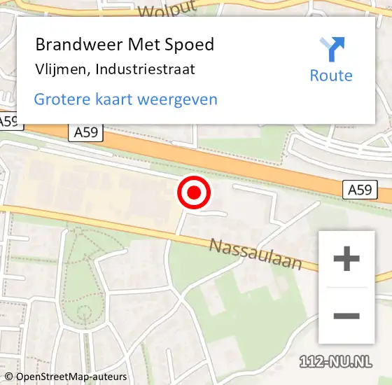 Locatie op kaart van de 112 melding: Brandweer Met Spoed Naar Vlijmen, Industriestraat op 14 november 2024 03:38