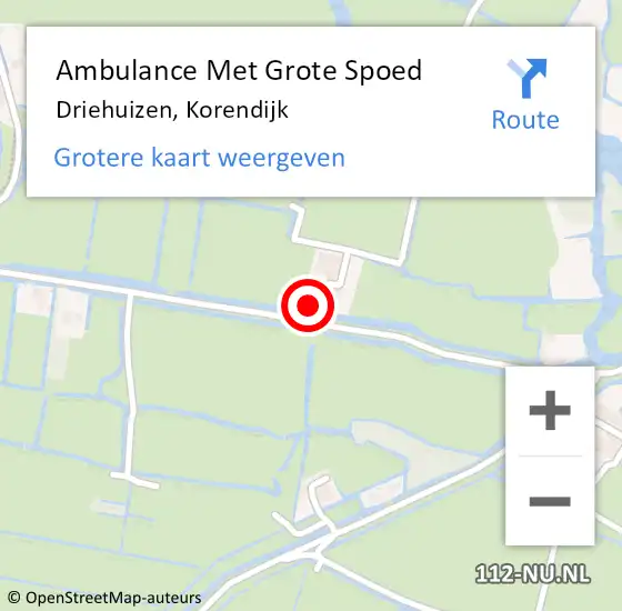 Locatie op kaart van de 112 melding: Ambulance Met Grote Spoed Naar Driehuizen, Korendijk op 14 november 2024 06:42