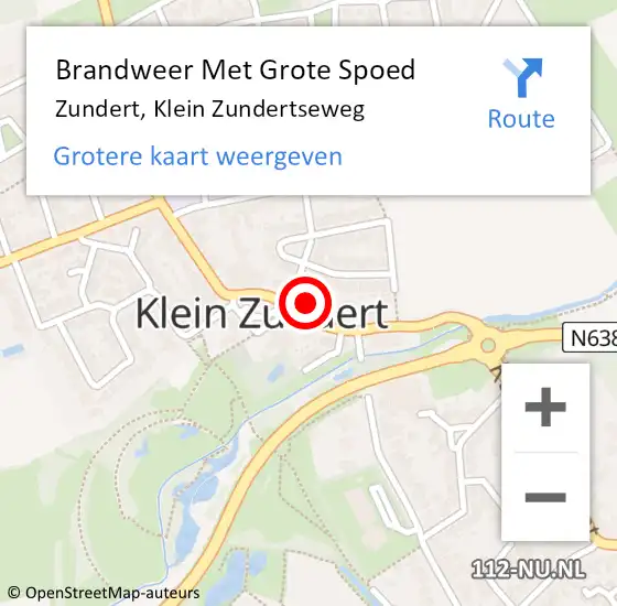 Locatie op kaart van de 112 melding: Brandweer Met Grote Spoed Naar Zundert, Klein Zundertseweg op 14 november 2024 10:26