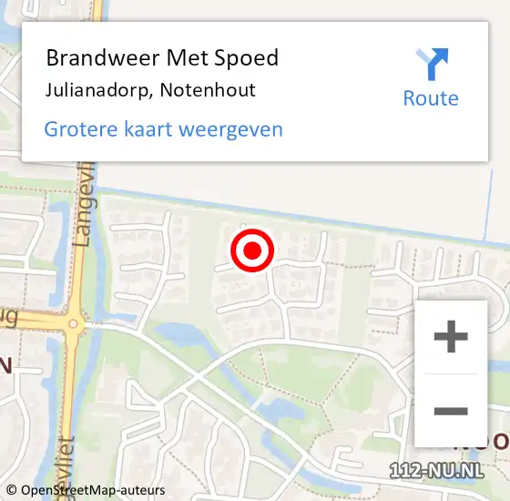 Locatie op kaart van de 112 melding: Brandweer Met Spoed Naar Julianadorp, Notenhout op 14 november 2024 12:45