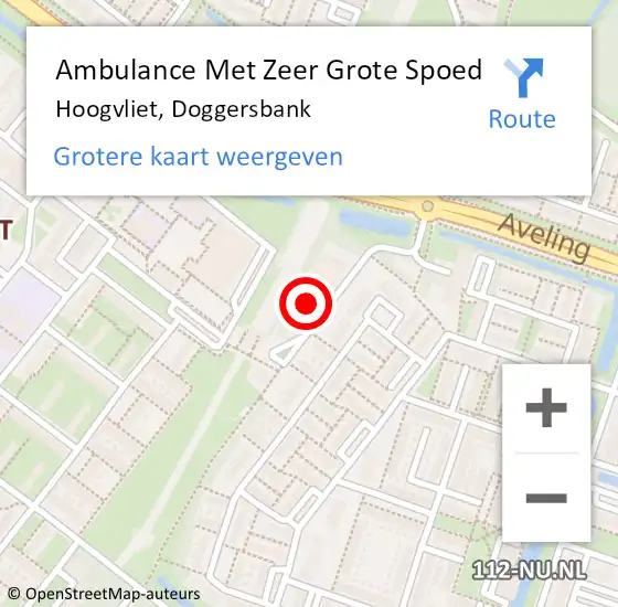 Locatie op kaart van de 112 melding: Ambulance Met Zeer Grote Spoed Naar Hoogvliet, Doggersbank op 15 november 2024 10:06