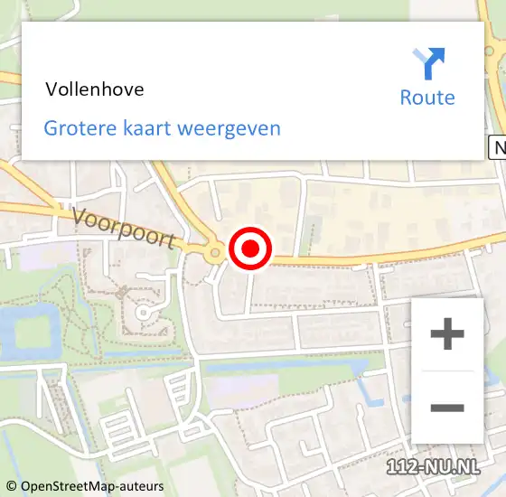 Locatie op kaart van de 112 melding:  Vollenhove op 15 november 2024 10:53