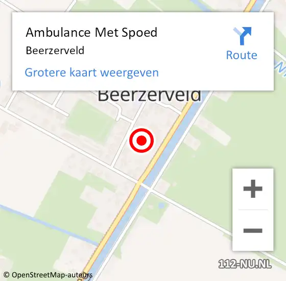 Locatie op kaart van de 112 melding: Ambulance Met Spoed Naar Beerzerveld op 15 november 2024 13:33