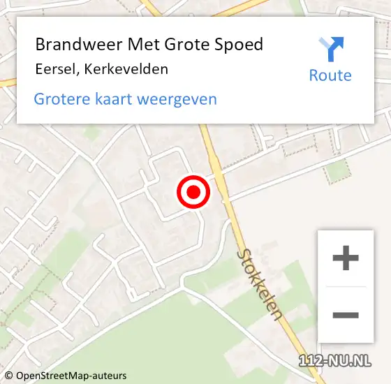 Locatie op kaart van de 112 melding: Brandweer Met Grote Spoed Naar Eersel, Kerkevelden op 15 november 2024 19:20