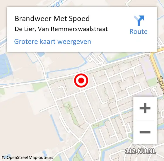 Locatie op kaart van de 112 melding: Brandweer Met Spoed Naar De Lier, Van Remmerswaalstraat op 15 november 2024 19:25