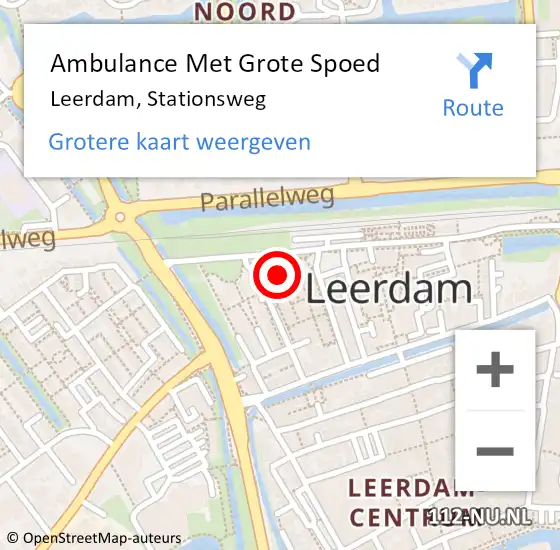 Locatie op kaart van de 112 melding: Ambulance Met Grote Spoed Naar Leerdam, Stationsweg op 16 november 2024 04:29