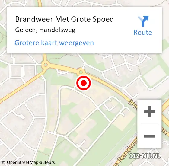 Locatie op kaart van de 112 melding: Brandweer Met Grote Spoed Naar Geleen, Handelsweg op 16 november 2024 10:55