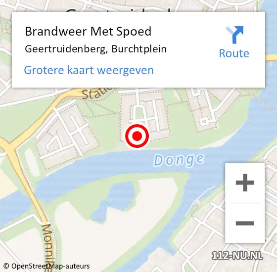 Locatie op kaart van de 112 melding: Brandweer Met Spoed Naar Geertruidenberg, Burchtplein op 16 november 2024 11:51