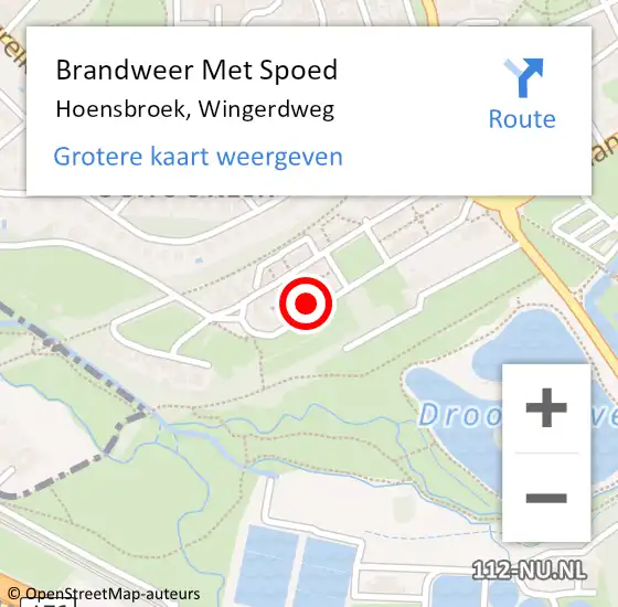 Locatie op kaart van de 112 melding: Brandweer Met Spoed Naar Hoensbroek, Wingerdweg op 16 november 2024 14:00